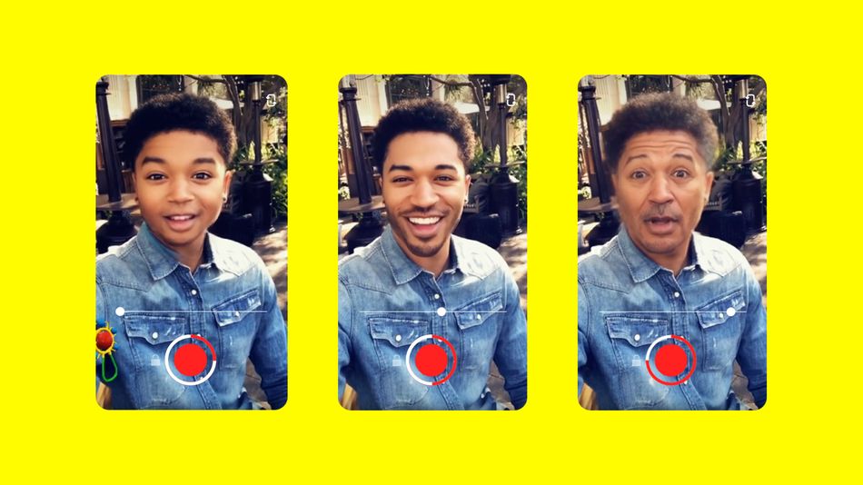 سناب شات تطلق آلة الزمن لتغيير العمر